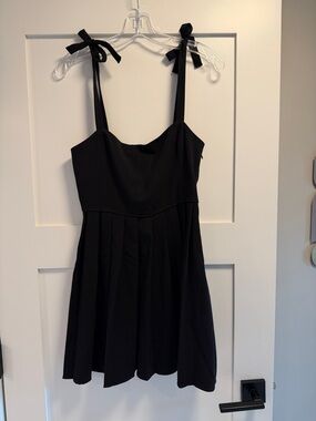 Nordstrom Black Tie-Shoulder Mini Dress